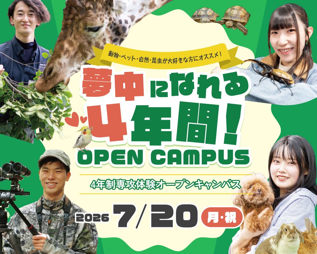 夢中になれる4年間!オープンキャンパス／大阪ＥＣＯ動物海洋専門学校