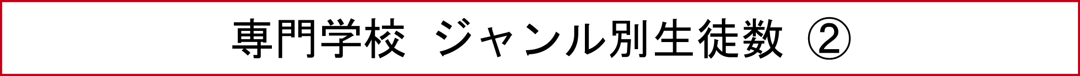 専門学校 ジャンル別生徒数（２）