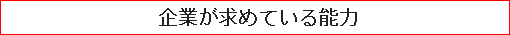 企業が求めている能力