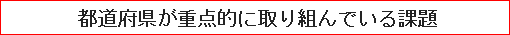 都道府県が重点的に取り組んでいる課題
